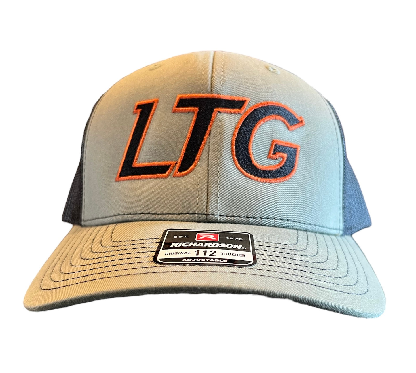 Olive Green Hat, Black LTG with Orange Trim