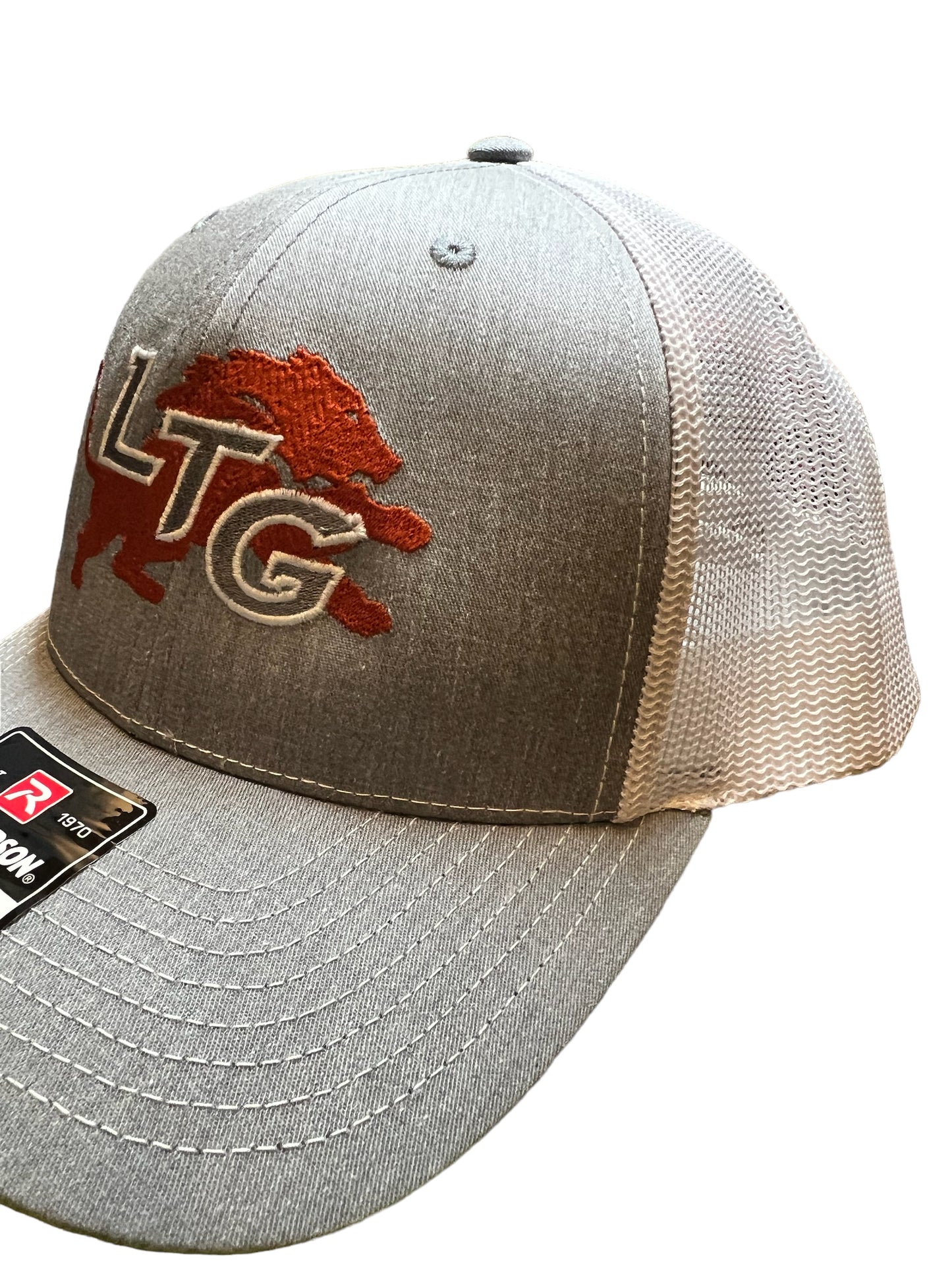 LIMITED Heather Gray and White Hat with Orange Lion SnapBack